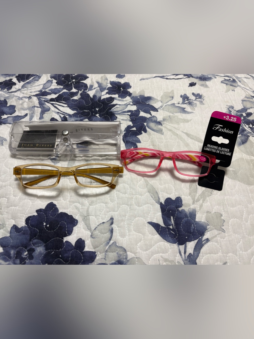 Joan Rivers Amber Reading Glasses & Pink Fashion Readers  (2)